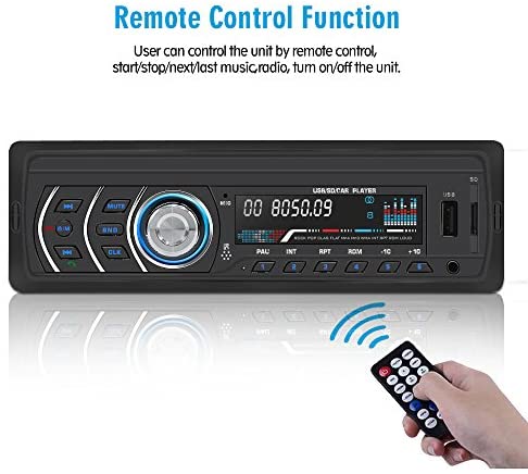 1Din Car Stereo Player Car Radio FM and MP3 Wireless Receiver Aux with USB Port and SD Card Music Universal Player JQ1581