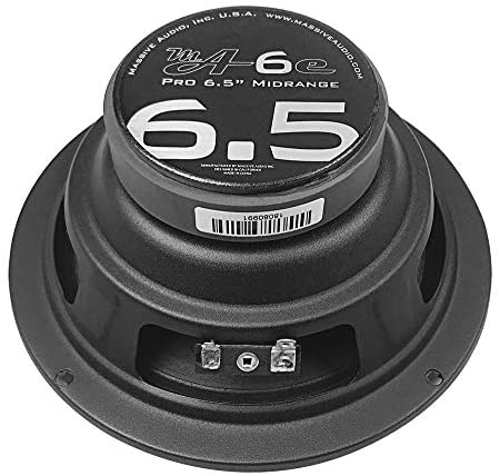 Massive Audio MA6E MA Series – 6.5 Inch, 60 Watts RMS / 120 Watts, 8 Ohm Pro Audio Mid-Range Speaker (Lower SQ Frequencies) for Cars, On-Stage and DJ Applications. Sold Individually