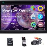 Double Din Car Stereo Bluetooth Car DVD Player in Dash GPS Navigation FM/AM Car Radio Media Receiver 6.2 inch 5-Touch Touchscreen Display 2 Din Headunit USB SD AUX in Wireless Remote + Backup Camera