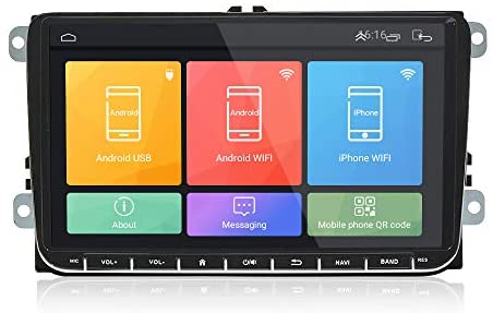 LEXXSON Android 8.1 Car Stereo 9 inch Capacitive Touch Screen High Definition GPS Navigation Bluetooth USB Player 1G DDR3+16G NAND Memory Flash for VW Passat Golf MK5 MK6 Jetta T5 EOS POLO Touran Seat