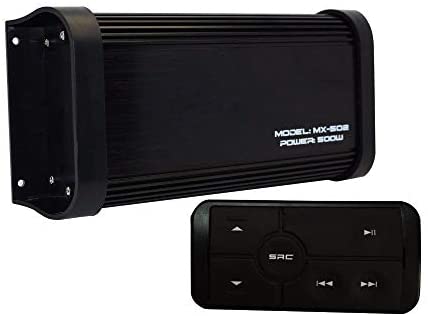 180 Watts 4 Channel Class A/B Waterproof Motorcycle Marine Bluetooth Amplifier Boat Stereo Audio Receiver Sound System MP3 Player with Aux in RCA Out for Boat ATV UTV Powersports Tractor Truck