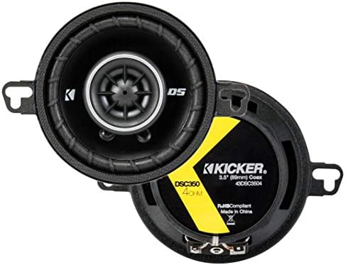 KICKER 43DSC3504 3-1/2-Inch 3.5-Inch 30W 2-Way Speakers DSC35 DS35 Coax (Pair)