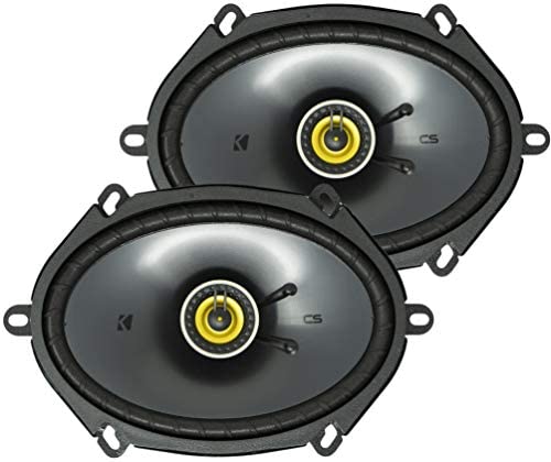 KICKER CS Series CSC68 6 x 8 Inch Car Audio System Speaker, Yellow (2 Pack)