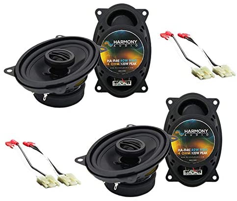 Harmony Audio Compatible with 1988-1994 Chevy CK Truck (Full Size) (2) HA-R46 New Factory Speaker Replacement Upgrade Package with HA-724500 Factory Speaker Replacement Harness