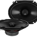 NVX NSP68 Set of 2 N-Series 6 x 8 inch Professional Grade True 80 watt RMS 2-Way Coaxial Car Speakers with Silk Dome Tweeters