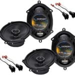 Harmony Audio Bundle Compatible with 2001-2012 Ford Escape (2) HA-R68 5x7 6x8 New Factory Speaker Replacement Upgrade Package 225W Speakers with HA-725600 Speaker Replacement Harness