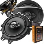 Pair of Pioneer 6-1/2" 6.5" 4-Way 350 Watt Coaxial Car Audio Speakers | TS-A1680F (2 Speakers) + Gravity Phone Magnet Holder