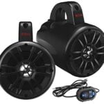 BOSS Audio Systems BM40AMPBT Marine Waketower Speaker System - Bluetooth, 500 Watts of Power Per Pair, 250 Watts Each, 4 Inch, Full Range, 2 Way, Marine Grade, Weatherproof, Sold in Pairs