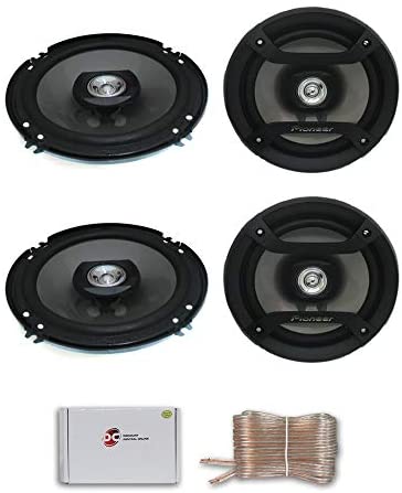 4 x Pioneer TS-F1634R 6.5" 2-Way car Audio coaxial Speakers 200 watts Max DiscountCentralOnline 25ft Speakers Wire