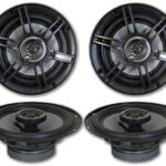 4 x Crunch 6.5" 3-Way Car Audio coaxial Speakers 6-1/2" 300W