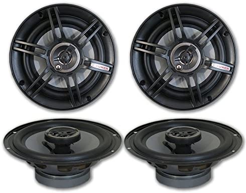 4 x Crunch 6.5" 3-Way Car Audio coaxial Speakers 6-1/2" 300W