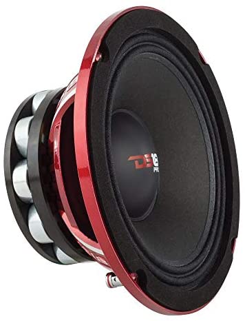 DS18 PRO-NEO6R Loudspeaker - 6.5", Midrange, Red Aluminum Basket, 600W Max, 300W RMS, 4 Ohms, Neodymium Rings Magnet - The Most Elegant Neodymium Full Range Loudspeakers Available