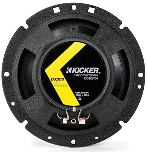 2 Kicker 43DSC6704 D-Series 6.75" 240W 2-Way 4-Ohm Car Audio Coaxial Speakers
