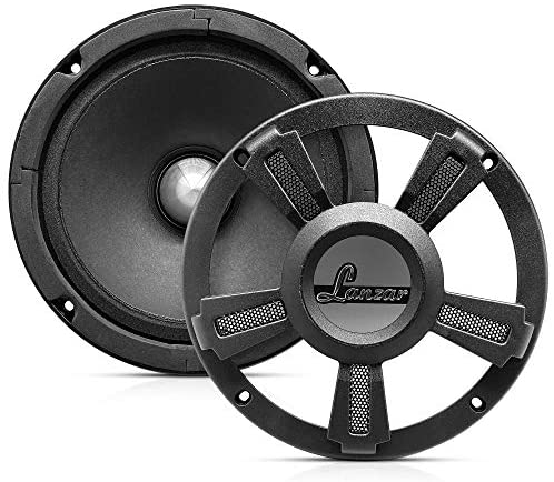 Lanzar Upgraded Opti Pro 6.5” High Power MidBass - Powerful 500 Watt Peak 105Hz – 12 kHz Frequency Response 30 Oz Magnet Structure 4 Ohm w/Paper Cone and Foam Surround Full Range Speaker - OPTI6MI