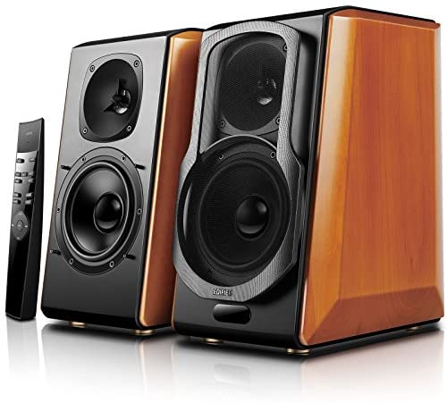 Edifier S2000pro Powered Bluetooth Bookshelf Speakers - Near-Field Active Studio Monitor Speaker with Wireless and Optical Input