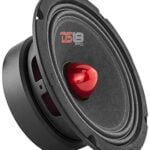DS18 PRO-GM6B Loudspeaker - 6.5", Midrange, Red Aluminum Bullet, 480W Max, 140W RMS, 8 Ohms - Premium Quality Audio Door Speakers for Car or Truck Stereo Sound System (1 Speaker)