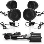 BOSS Audio Systems MCBK470B Motorcycle Bluetooth Speaker System - Class D Compact Amplifier, 3 Inch Weatherproof Speakers, Volume Control, Great for Use With ATVs and 12 Volt Vehicles