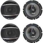 (4) Pioneer TS-A1677S 6.5" 3 Way Car Audio Speakers 320 Watts