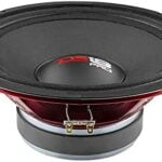 DS18 PRO-X10M Loudspeaker - 10", Midrange, Red Steel Basket, 600W Max, 300W RMS, 8 Ohms - Premium Quality Audio Door Speakers for Car or Truck Stereo Sound System (1 Speaker)