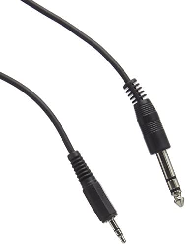 Monacor 2m 3.5mm to 6.3mm Stereo Plug Audio Connection Cable