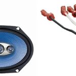 6” x 8” Car Sound Speaker (Pair) - Upgraded Blue Poly Injection Cone 3-Way 360 Watts w/Non-fatiguing Butyl Rubber Surround 70-20Khz Response 4 Ohm & Metra 72-5600 Ford Speaker Harness 1998-UP