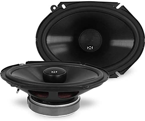 NVX VSP68 V-Series 6 inch x 8 inch / 5 inch x 7 inch (Adapter Included) Professional Grade True 130 watt 2-Way Coaxial Car Speakers with Silk Dome Tweeters, Set of 2