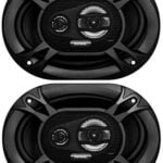 Sound Storm Laboratories SSL EX369 6x9 300W 3-Way Stereo Speakers with 4 Ohm Impedance Pair, Poly Injection Woofer Cone, and Rubber Surround, Black