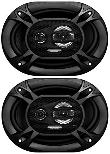 Sound Storm Laboratories SSL EX369 6x9 300W 3-Way Stereo Speakers with 4 Ohm Impedance Pair, Poly Injection Woofer Cone, and Rubber Surround, Black