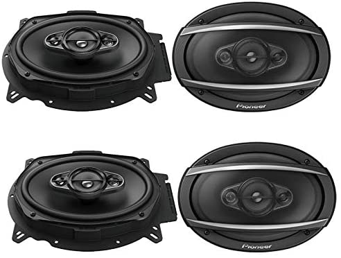 4 X Pioneer TS-A6960F 6" x 9" Inch 3-Way TS Series Coaxial Car Speakers Car Audio Speakers Package TSA6960F