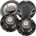 Two Pair of Alphasonik 6.5" 3-Way 1400W Full Range Speakers 4 Ohm AS265P