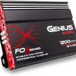 Genius GFX-55X4 1200 Watts-Max Car Amplifier 4-Channels Professional Class-AB 2-Ohm Stable Stereo