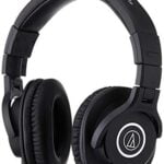 Audio-Technica ATH-M40x Professional Studio Monitor Headphone, Black, with Cutting Edge Engineering, 90 Degree Swiveling Earcups, Pro-grade Earpads/Headband, Detachable Cables Included