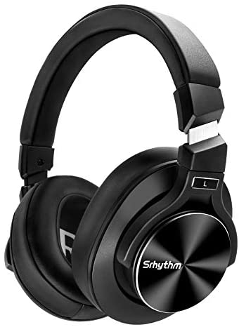 Auriculares Inalámbricos con Cancelación Activa de Ruido Bluetooth 5.0 - Srhythm NC75 Pro con Micrófono CVC8.0, Carga Rápida, Hi-Fi, 40+ Horas de Reproducción - Baja Latencia (Negro)