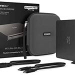 Pioneer BDR-XS07UHD 4K Blu-Ray Portable Burner & DVD Player - 6X Slim External BDXL, BD, DVD & CD Drive for Windows & Mac w/ 3.0 USB, CD Player, Write & Read on Laptop or Desktop w/ Carry Case (Black)