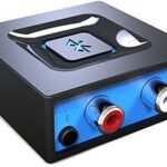 Esinkin Receptor de Audio Inalámbrico, Adaptador Bluetooth para PC/Mac/Smartphone/Tablet/Receptores AV/Coche, Salidas 3.5 mm y RCA para Altavoces