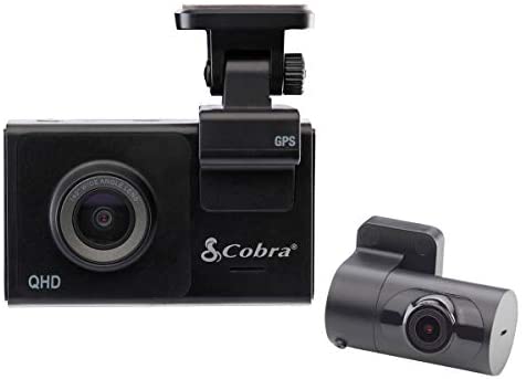 Cobra Smart Dash Cam + Rear Cam (SC 200D) – QHD+ 1600P Resolution, Voice Commands, Built-in WiFi & GPS, 16GB SD Card, 3" Display, Shared Alerts, Incident Reports, Emergency MayDay, Drive Smarter App