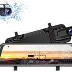 TOGUARD 2.5K Mirror Dash Cam for Cars with Waterproof Backup Camera, 10" IPS Full Touch Screen Car Camera Dual Dash Camera Front and Rear Rearview Mirror Cameras Night Vision Parking Assistance