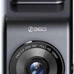 360 G300H Premium Dash Cam, 1296P, 160° Wide Angle, Color Night Vision, Built in WiFi GPS, Support Google Map, 24hr Motion Detection Parking Mode, Loop Recording, G-Sensor, with 32G SD Card