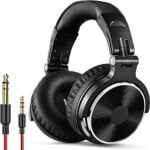 Auriculares para DJ OneOdio, auriculares de estudio, auricular sobre la oreja, auriculares estéreo de alta calidad con cable con micrófono, auriculares cómodos plegables con orejeras de proteínas