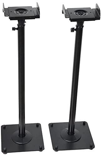VideoSecu 2 Heavy Duty PA DJ Club Adjustable Height Satellite Speaker Stand Mount - Extends 26.5" to 47" (i.e. Bose, Harmon Kardon, JBL, KEF, Klipsch, Sony, Yamaha, Pioneer and Others) 1B7