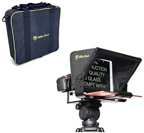 Glide Gear TMP100 Adjustable iPad/ Tablet/ Smartphone Teleprompter Beam Splitter 70/30 Glass w/ Carry Case No Plastic All Metal / No Assembly Required