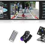 Camecho Single Din Car Stereo Radio 4.1'' Screen Parking Assistance in-Dash Bluetooth USB/SD/FM MP5 Player with Waterproof Night Vision Backup Camera