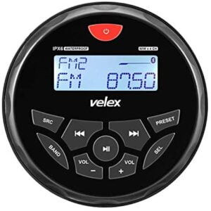 Boat Bluetooth Marine Stereo Radio Boat Radio AM FM Tuner Bluetooth Streaming Music Digital Media on Boats Golf Cart ATV UTV and Spa Hot Tubs