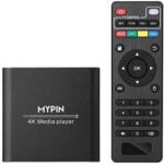 4K Media Player with Remote Control, Digital MP4 Player for 8TB HDD/ USB Drive / TF Card/ H.265 MP4 PPT MKV AVI Support HDMI/AV/Optical Out and USB Mouse/Keyboard-HDMI up to 7.1 Surround Sound