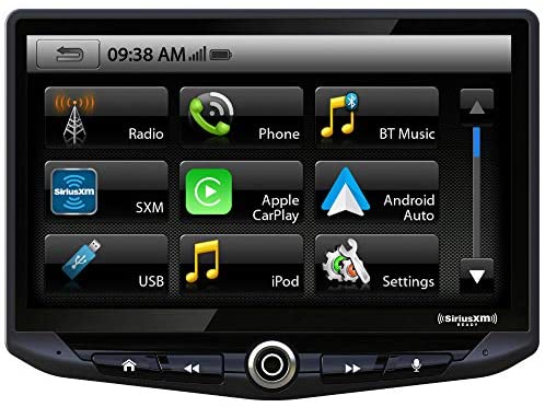 Stinger HEIGH10 10" Multimedia Car Stereo 1024 x 600 HD Display. Apple Car Play, Android Auto, SiriusXM Ready, Bluetooth, TOSLINK Audio Output & HDMI Rear Input, Single/Double DIN Mounting