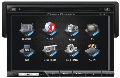 Power Acoustik PD-710B 7" Single-DIN in-Dash TFT/LCD Touchscreen DVD Receiver (with Bluetooth(R))