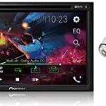 Pioneer 6.8" Double DIN Touchscreen Display, Apple iPhone and Android Music Support, Bluetooth in-Dash DVD/CD AM/FM Front USB Digital Multimedia Car Stereo Receiver/Free Alphasonik Earbuds