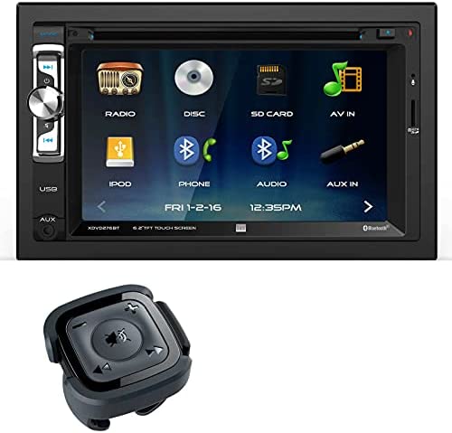 Dual XDVD256BT Digital Multimedia 6.2" LED Backlit LCD Touchscreen Double DIN Car Stereo with Built-in Bluetooth, CD/DVD, USB, microSD & MP3 Player