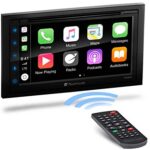 Planet Audio P9950CPA Apple Carplay Android Auto Car Multimedia Player - Double-Din, 6.75 Inch LCD Touchscreen, Bluetooth, MP3-DVD-CD-USB-Aux in, Am/FM Car Radio, Multi Color Illumination