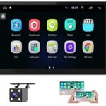 UNITOPSCI Double Din Android Car Stereo with GPS 9'' HD 1080P Touch Screen Car Radio with Bluetooth FM Radio Receiver Head Unit WiFi Mirror link for Android/iOS Phone Dual USB Input with Backup Camera